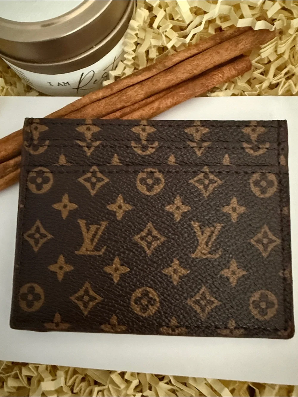 Fashion Accessories Monogram Card Holder in Brown